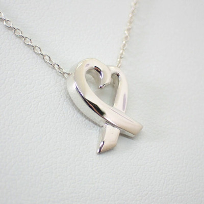 Tiffany & Co. Loving Heart Necklace Silver in Silvery