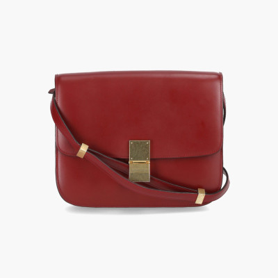 Céline Box Bag Leather in Red