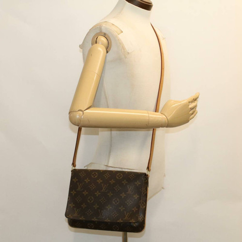 Musette tango cloth crossbody bag Louis Vuitton Brown in Cloth