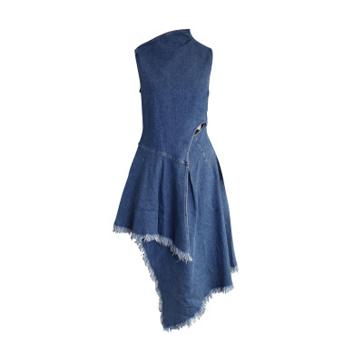 Marques'almeida Kleid aus Baumwolle in Blau