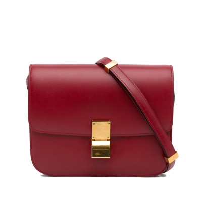 Céline Shoulder bag Leather in Red