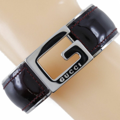 Gucci Armband Leer in Bordeaux