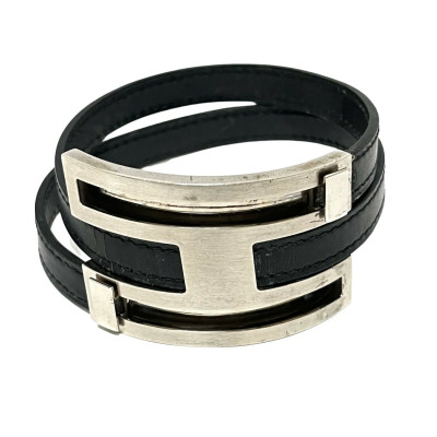 Hermès Bracelet en Cuir en Noir