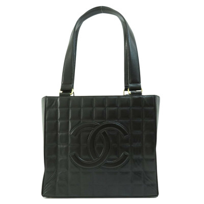 Chanel Chocolate Bar Tote Bag en Cuir en Noir