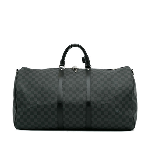 LOUIS VUITTON Women's Keepall 55 aus Canvas in Schwarz