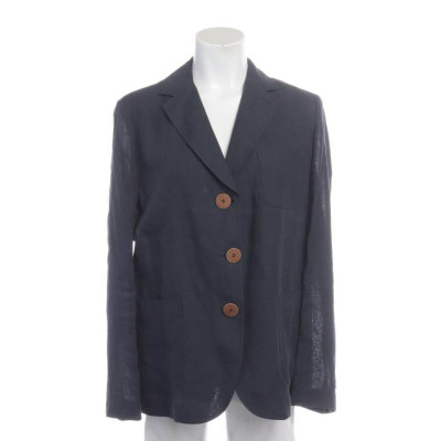 Giorgio Armani Jacket/Coat Linen in Blue
