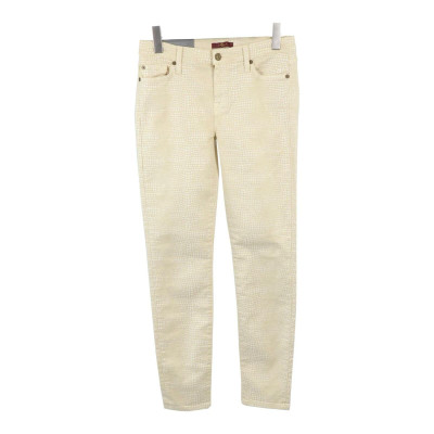 7 For All Mankind Trousers Cotton in Cream