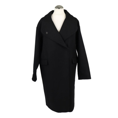 Denham Jacke/Mantel aus Wolle in Schwarz