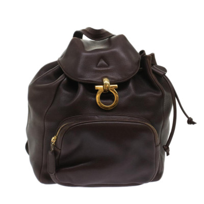 Salvatore Ferragamo Backpack Leather in Red