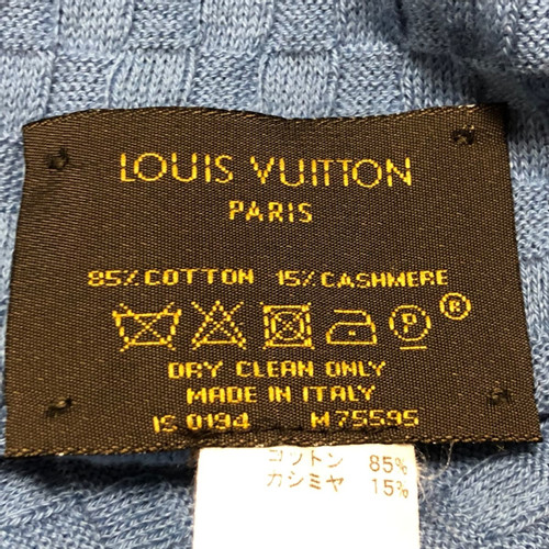 LOUIS VUITTON Femme Echarpe/Foulard en Coton en Bleu