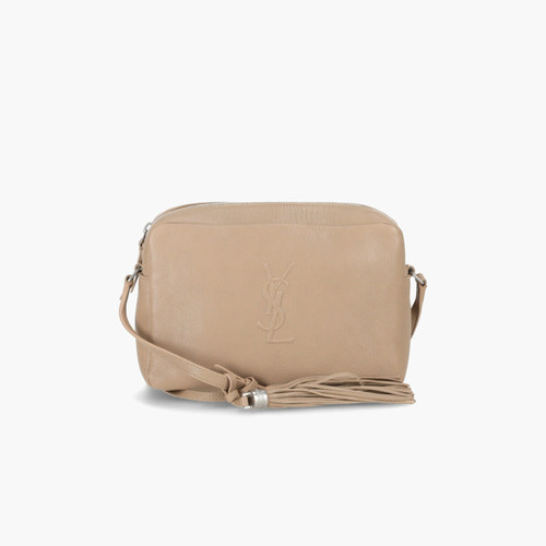 SAINT LAURENT Women's Lou Camera Bag Leather in Beige