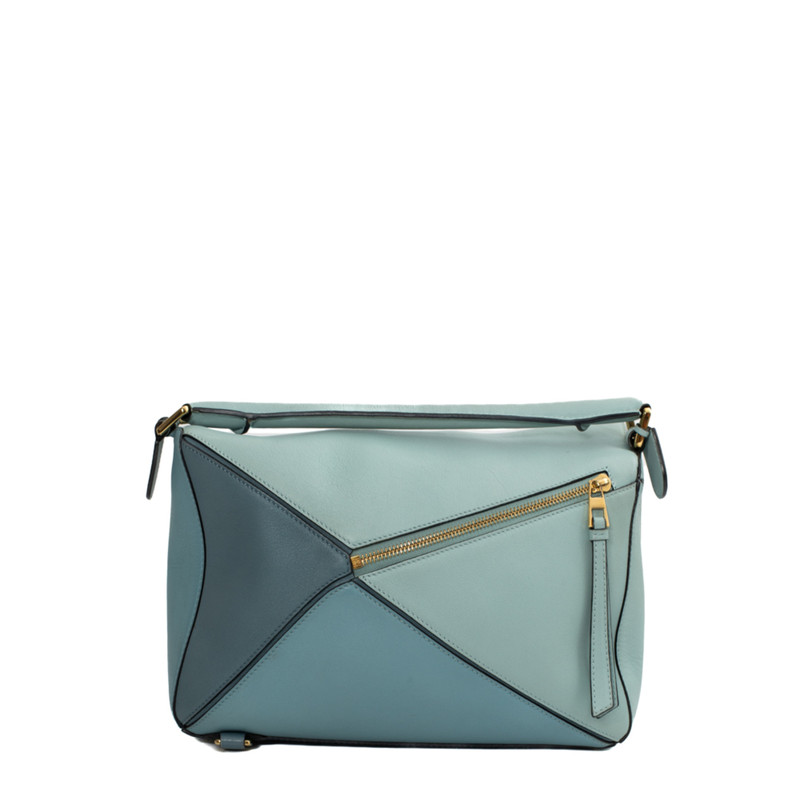 LOEWE Women s Puzzle Bag Leather in Blue Second Hand