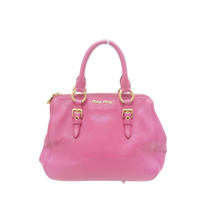 Miu Miu Handbag Leather in Fuchsia