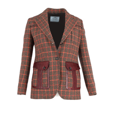 Prada Jacket/Coat Wool in Brown
