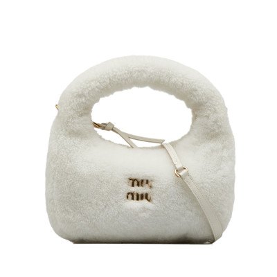 Miu Miu Shoulder bag Fur in White