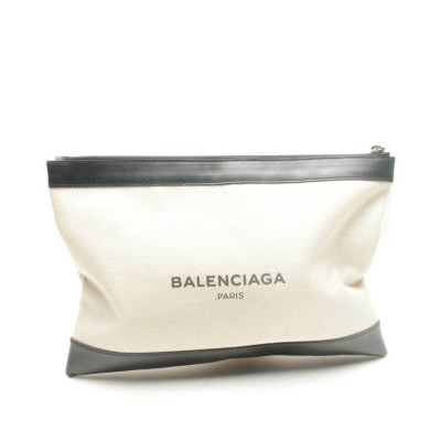Balenciaga Clutch Bag Cotton in White