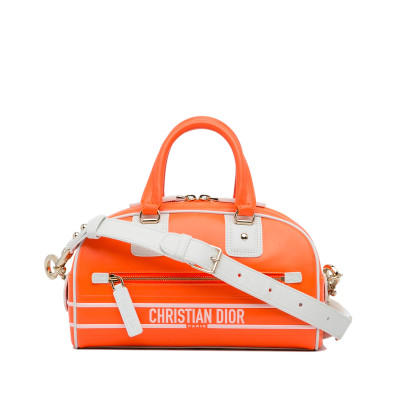 Christian Dior Shoulder bag Leather in Orange