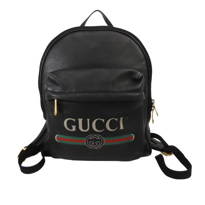 Gucci Backpack Leather in Black