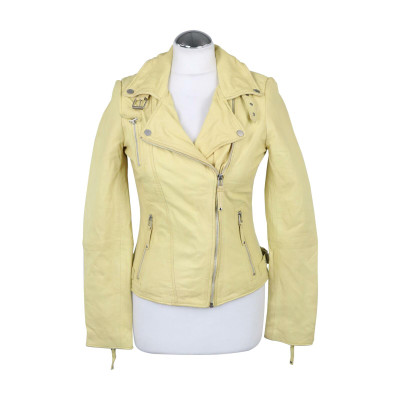 Andere Marke Jacke/Mantel aus Leder in Gelb