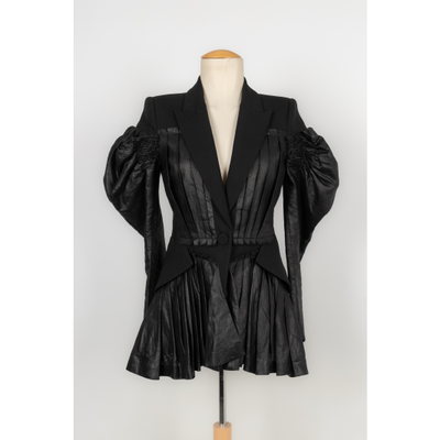 Alexander McQueen Jacket/Coat Linen in Black