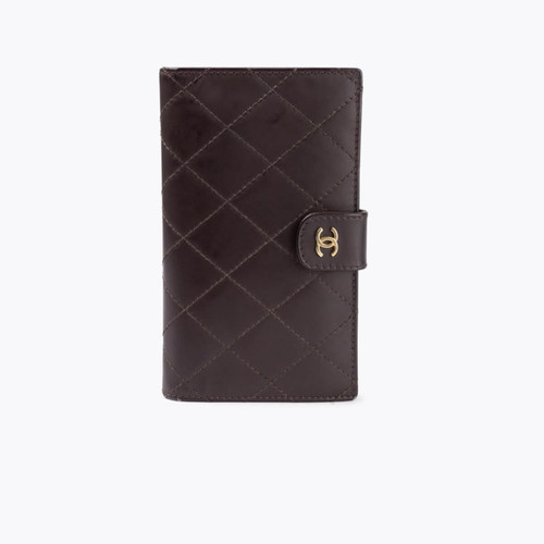 CHANEL Women's Clutch Bag Leather in Brown