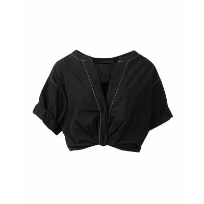 Donna Karan Top Cotton in Black