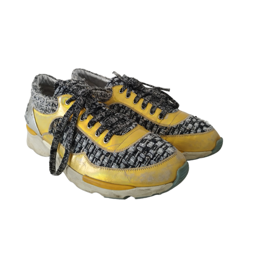 CHANEL Donna Sneaker in Pelle in Oro Taglia: EU 39,5