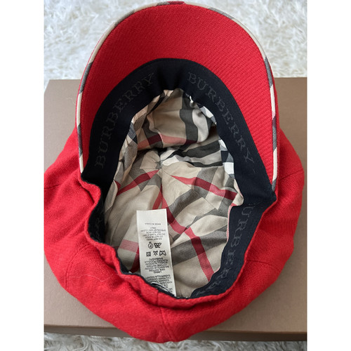 BURBERRY Damen Hut/Mütze aus Kaschmir in Rot | Second Hand