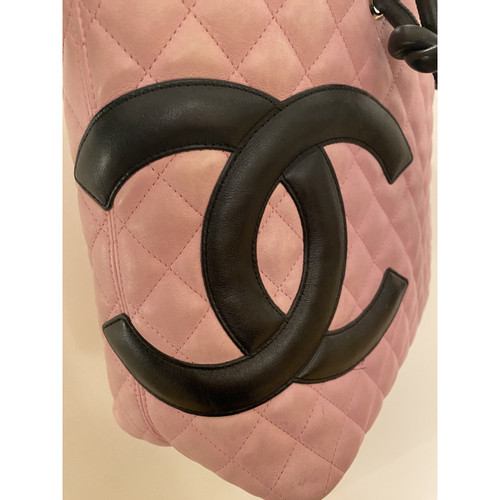 Cambon large rectangle leather handbag Chanel Pink in Leather - 35934517