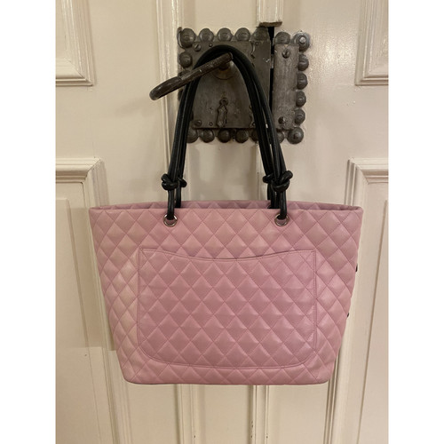 Cambon leather handbag Chanel Pink in Leather - 35254393