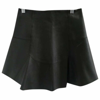 Carven Skirt Leather in Black