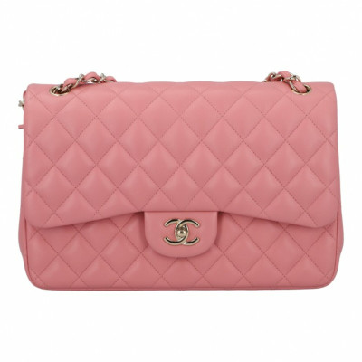 Chanel Flap Bag Leather in Pink