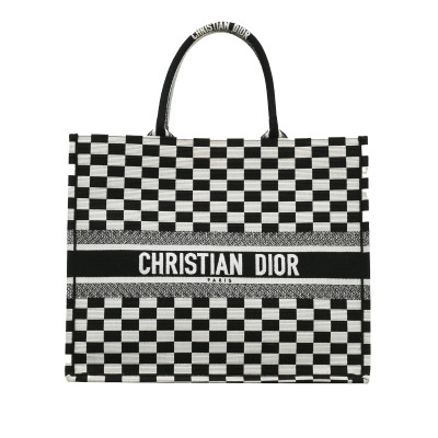 Christian Dior Tote bag in Tela in Bianco