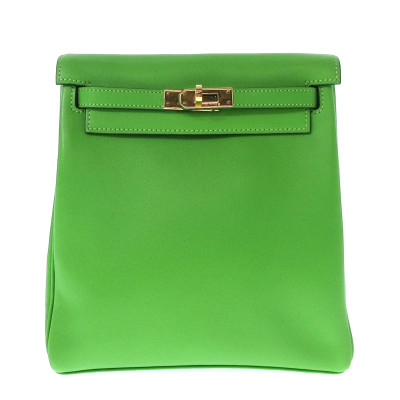 Hermès Kelly aus Leder in Grün