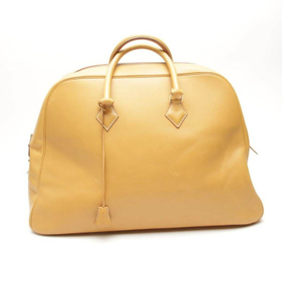 Hermès Travel bag Leather in Yellow