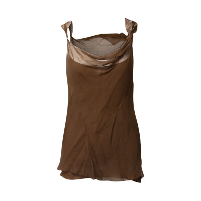 Alberta Ferretti Top Silk in Brown