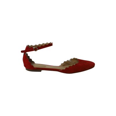 Chloé Slippers/Ballerinas Suede in Red