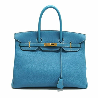 Hermès Birkin Bag Leer in Blauw