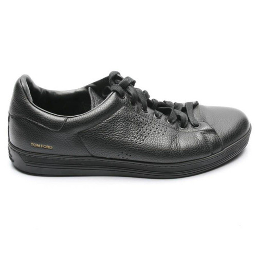 TOM FORD Damen Sneakers aus Leder in Schwarz Größe: US 12