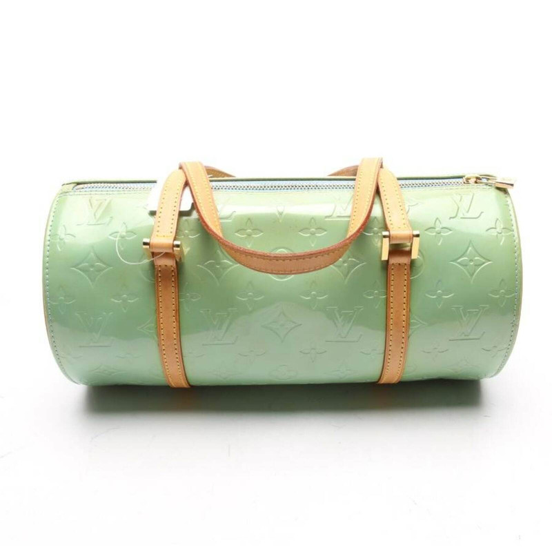 LOUIS VUITTON Dames Handtas Leer in Groen Tweedehands