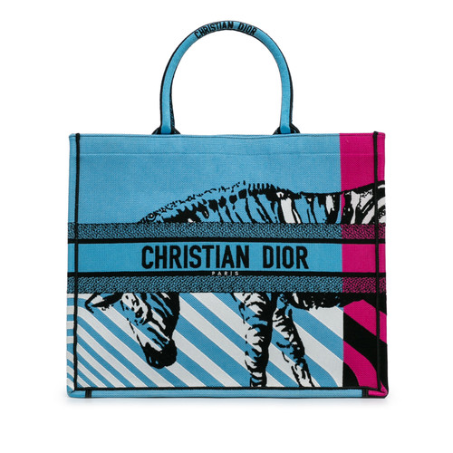 CHRISTIAN DIOR Donna Tote bag in Tela in Blu | Seconda Mano