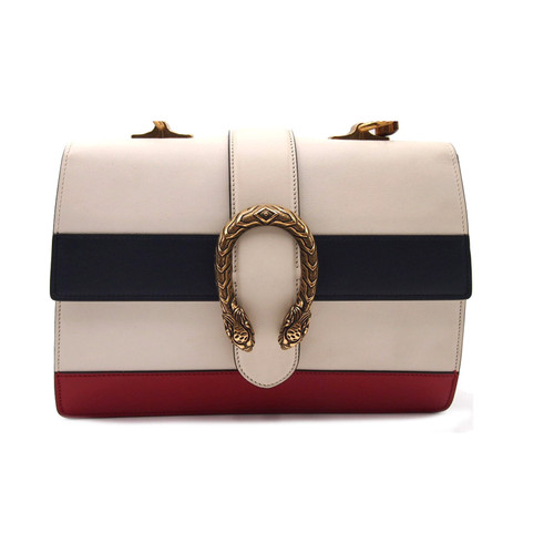 GUCCI Donna Dionysus Top Handle Bag in Pelle in Bianco