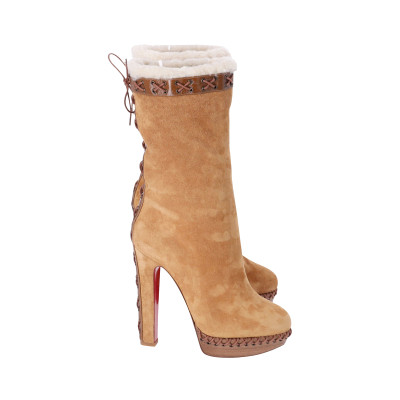 Christian Louboutin Ankle boots Suede in Beige