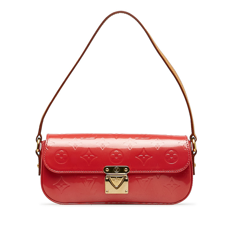 LOUIS VUITTON Dames Schoudertas Leer in Rood Tweedehands