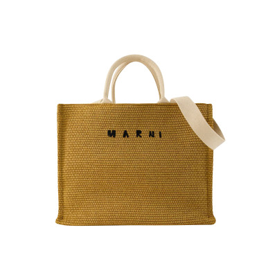 Marni Tote bag in Cotone in Marrone