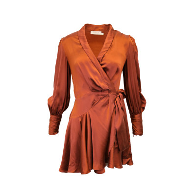 Zimmermann Dress Silk in Brown