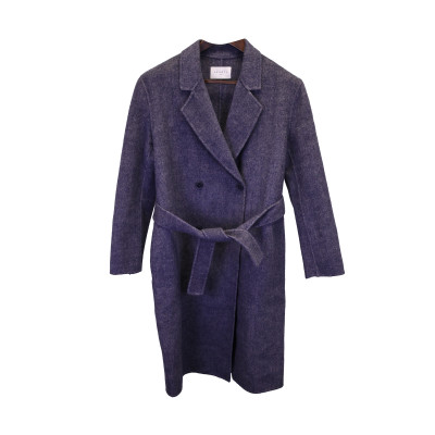 Sandro Jacket/Coat Wool in Blue