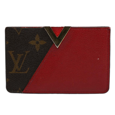 Louis Vuitton Portes Cartes in Pelle in Rosso