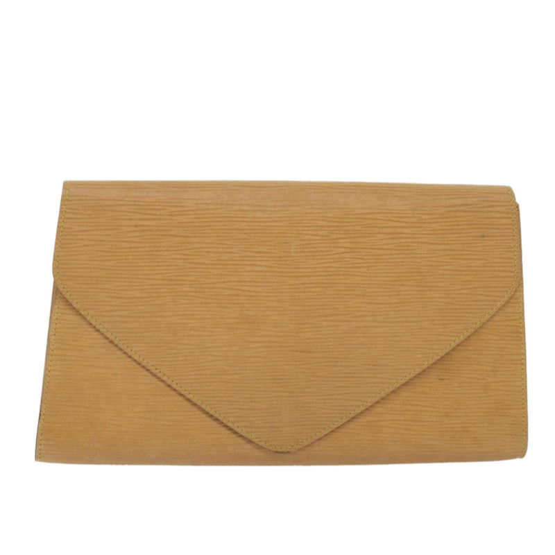 Clutch Bag Leather in Beige