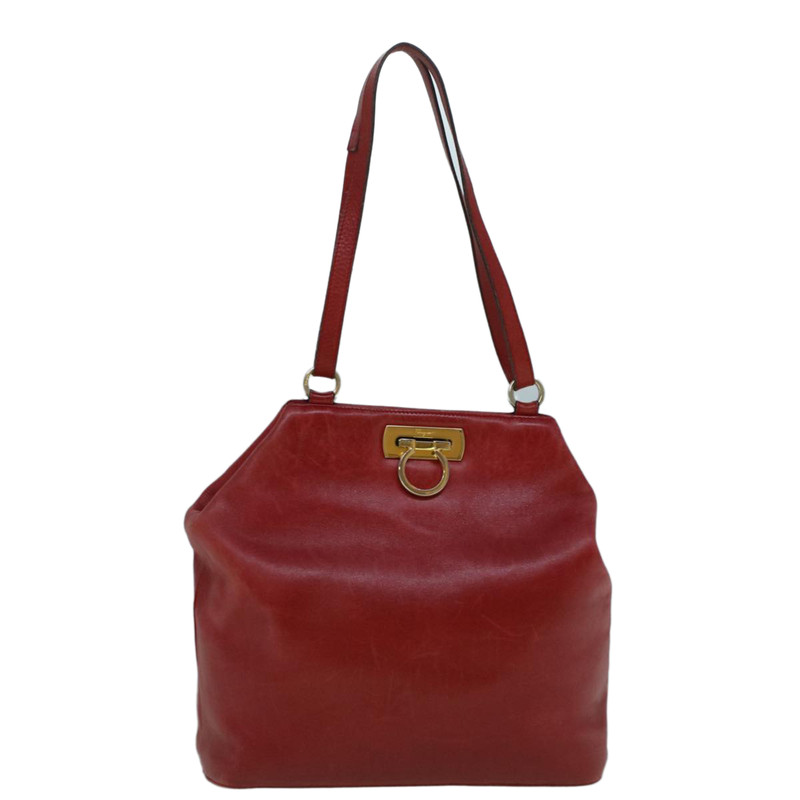 Gancini Leather in Red